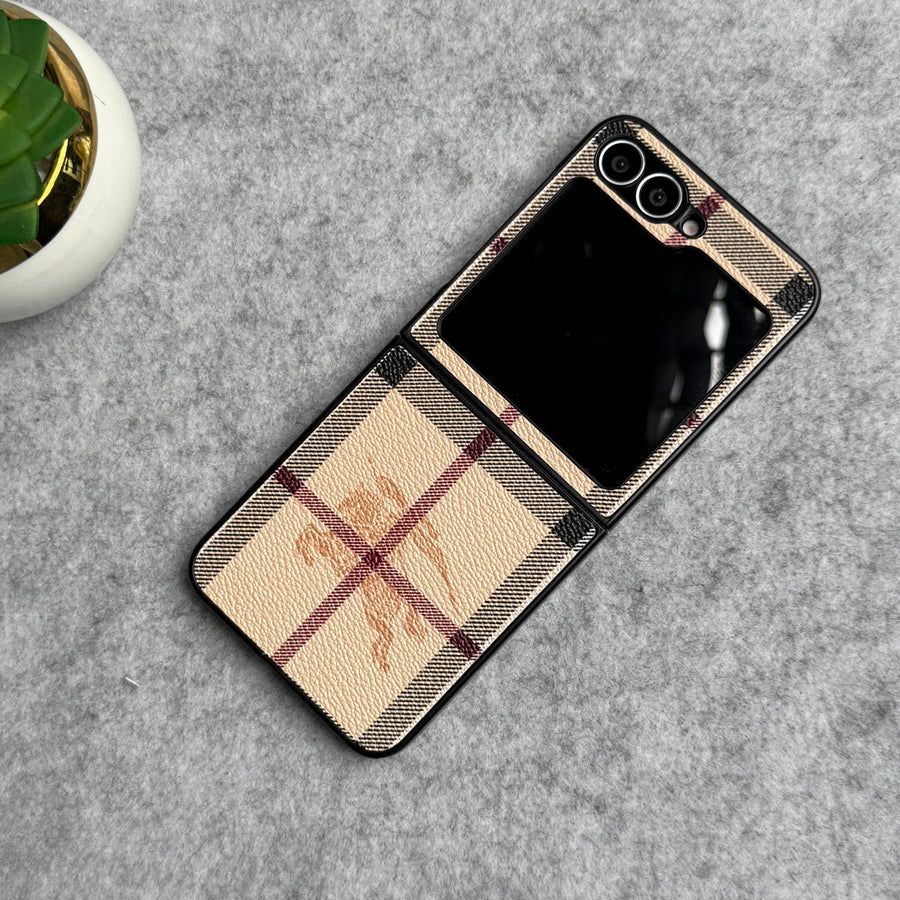 Vintage Checkered Leather Case