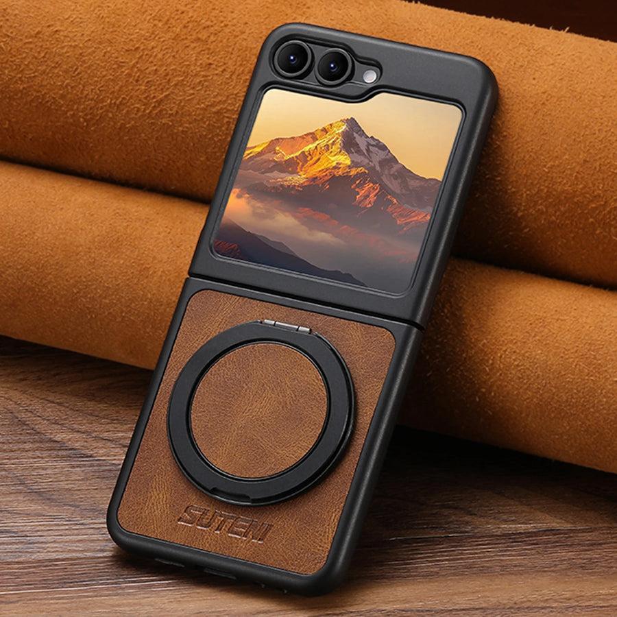 Leather Magnetic Ring Stand