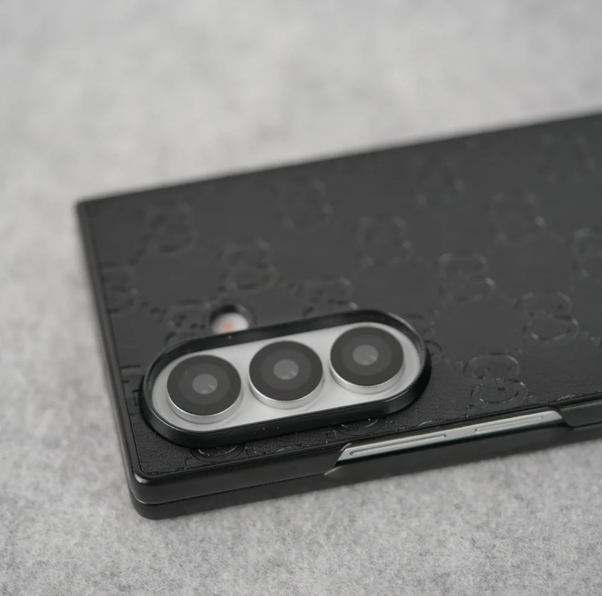 Luxury Black Leather Case for Galaxy Z Fold – Elegant Protection