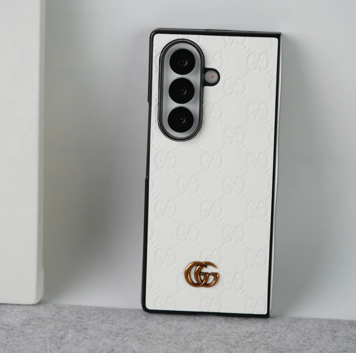 Luxury Black Leather Case for Galaxy Z Fold – Elegant Protection