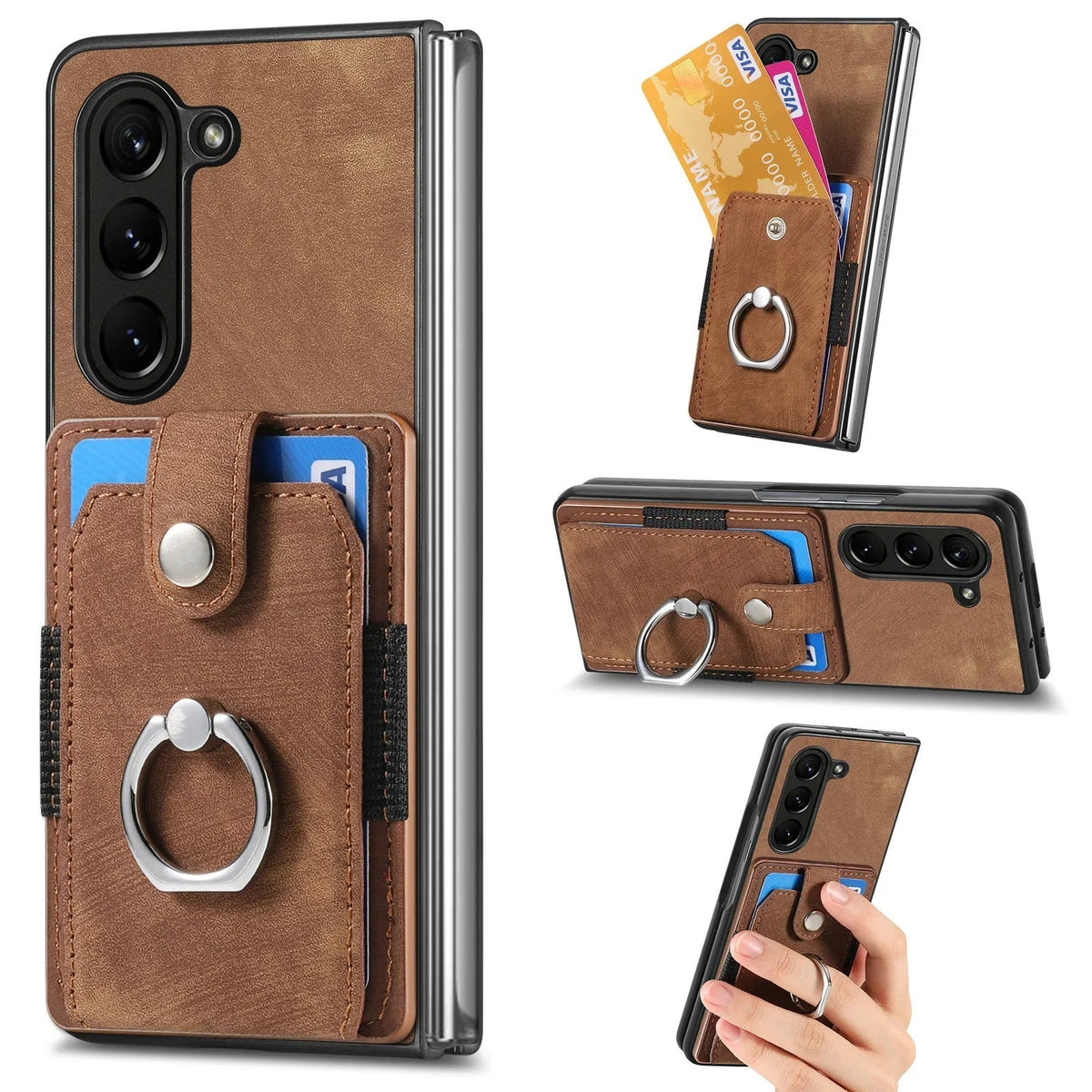 Ring Wallet Case with Card Holder Phone Case